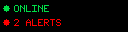 Status dots + text