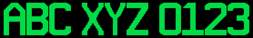 24x36 font specimen: ABC XYZ 0123