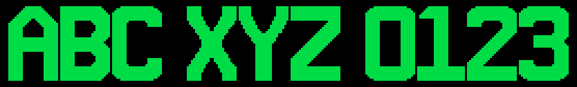 24x36_bold font specimen: ABC XYZ 0123