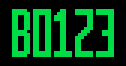 6x16 font specimen: ABC XYZ 0123