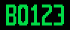 7x14 font specimen: ABC XYZ 0123