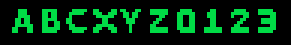 teamabbrev font specimen: ABC XYZ 0123