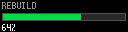 A 64 percent progress bar with a border